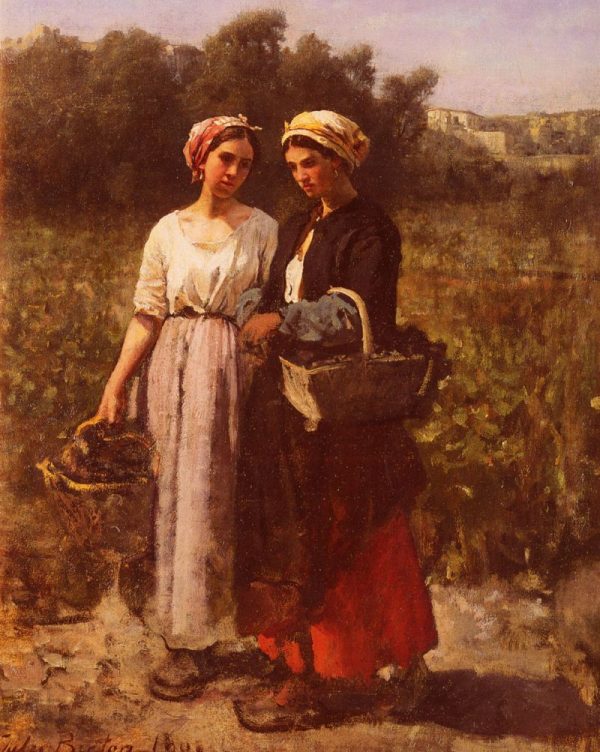 The Grape Harvest at the Chateau-Lagrange by Jules Breton