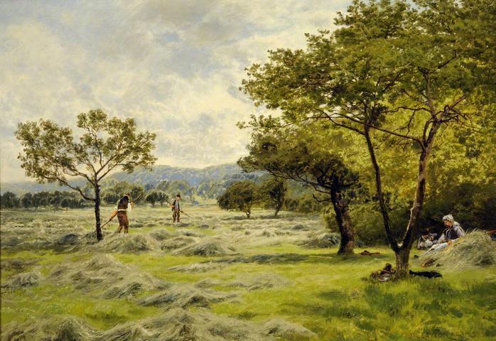 The Hayfield by John Clayton Adams - hand-painted oil reproduction