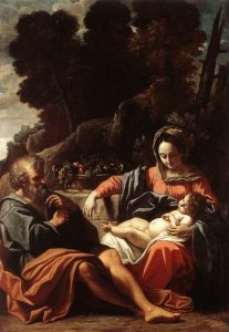 The Holy Family by Sisto Badalocchio - hand-painted oil reproduction