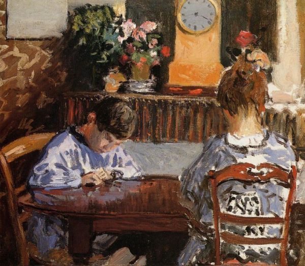 The Lesson by Alfred Sisley