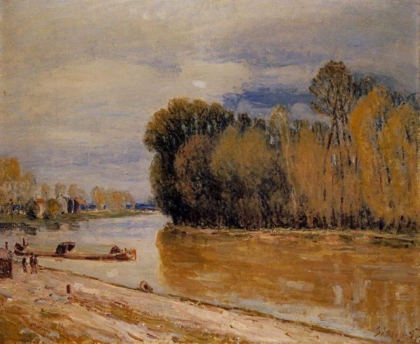 The Loing Canal IV by Alfred Sisley