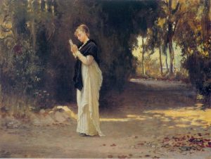 The Love Letter by Marcus Stone - hand-painted oil reproduction
