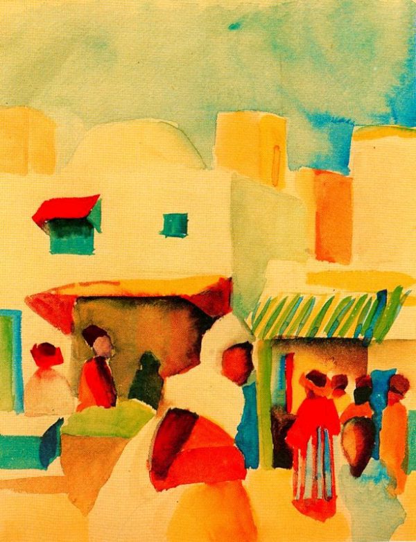 The Market In Tunis by August Macke