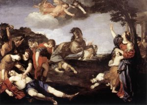 The Massacre of the Niobids by Andrea Camassei - hand-painted oil reproduction
