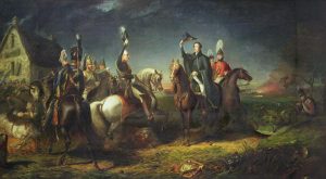 The Meeting of the Duke of Wellington and Field Marshal Blucher by Thomas Jones Barker - hand-painted oil reproduction