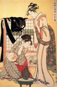 The Middle Class by Kitagawa Utamaro - hand-painted oil reproduction