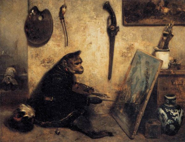 The Monkey Painter by Alexandre-Gabriel Decamps