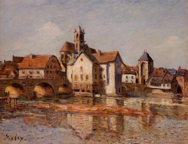 The Moret Bridge by Alfred Sisley