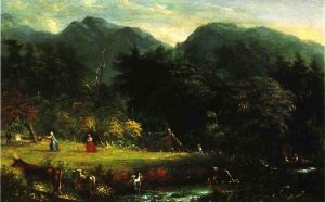 The Old Homestead by James McDougal Hart - hand-painted oil reproduction