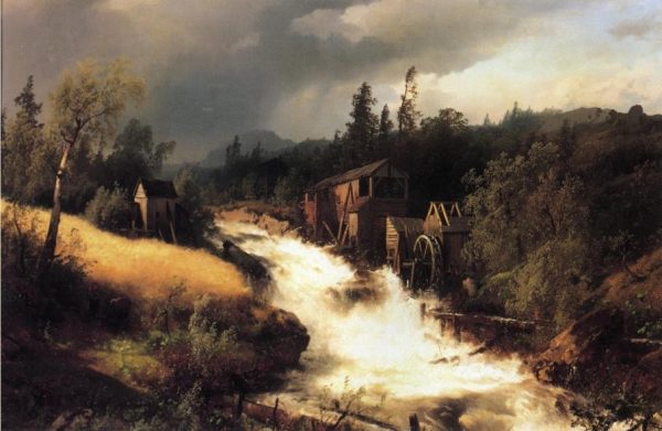 The Old Water Mill II by Hermann Ottomar Herzog