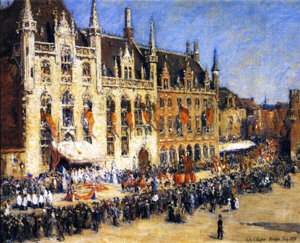 The Pageant at Bruges by Colin Campbell Cooper