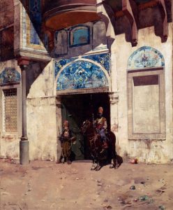 The Palace Guard by Alberto Pasini - hand-painted oil reproduction