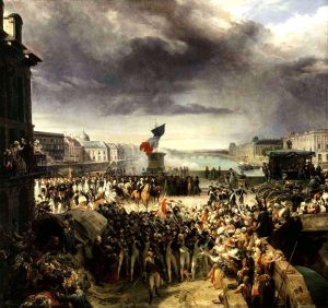 The Paris National Guard on its way to the Army by Leon Cogniet - hand-painted oil reproduction