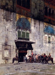 The Pasha's Escort by Alberto Pasini - hand-painted oil reproduction