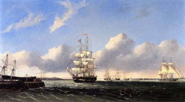 The Port of New Bedford from Crow Island by William Bradford
