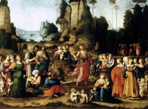 The Preaching of Saint John the Baptist by Bacchiacca - hand-painted oil reproduction