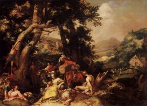 The Preaching of St John the Baptist by Abraham Bloemaert - hand-painted oil reproduction