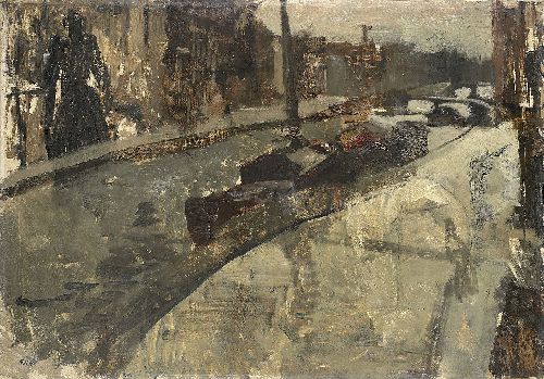 The Prinsengracht at the Lauriergracht Amsterdam by George Hendrik Breitner