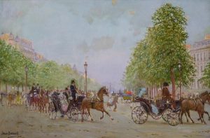 The Promenade on the Champs Elysees by Jean Beraud - hand-painted oil reproduction