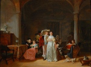 The Proposal by Jean-Baptiste Mallet - hand-painted oil reproduction