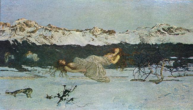 The Punishment of Lust by Giovanni Segantini - hand-painted oil reproduction