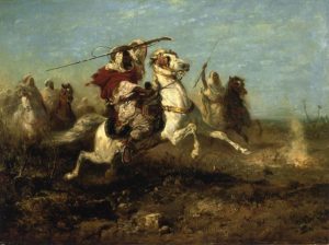 The Pursuit by Adolf Schreyer - hand-painted oil reproduction