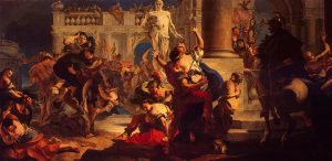 The Rape of the Sabine Women by Giovanni Battista Tiepolo - hand-painted oil reproduction
