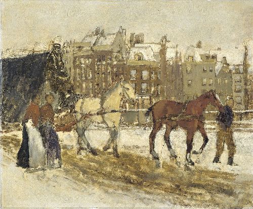 The Rokin in Amsterdam b by George Hendrik Breitner