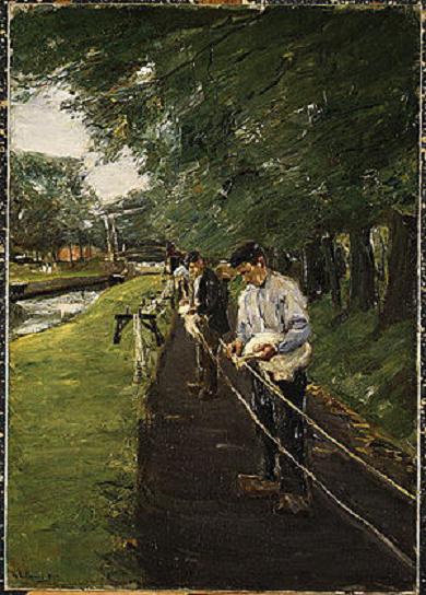 The Ropewalk in Edam by Max Liebermann - hand-painted oil reproduction