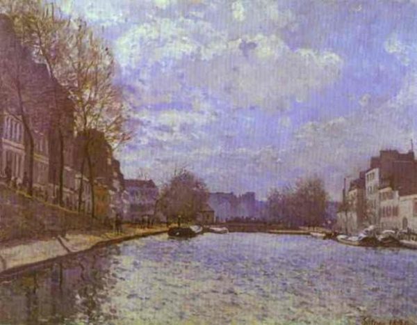 The Saint-Martin Canal in Paris by Alfred Sisley