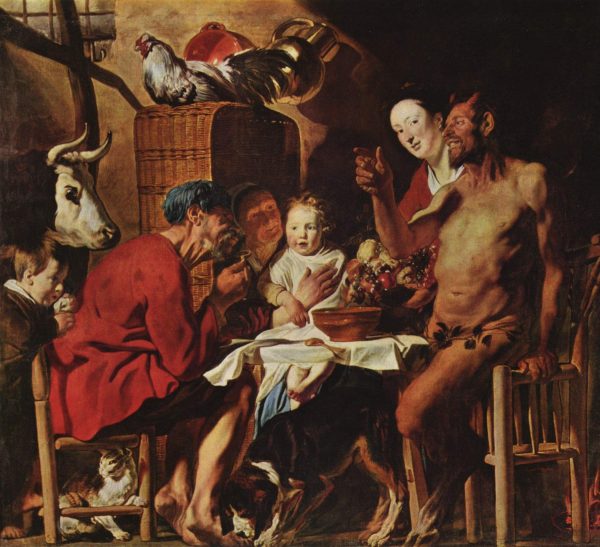The Satyr and the Farmer's Family by Jacob Jordaens