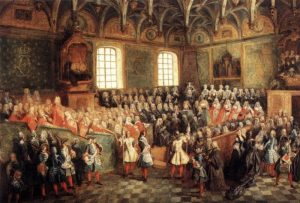 The Seat of Justice in the Parliament of Paris in 1723 by Nicolas Lancret - hand-painted oil reproduction