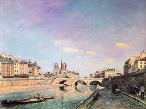 The Seine and Notre-Dame in Paris by Johan Jongkind - hand-painted oil reproduction