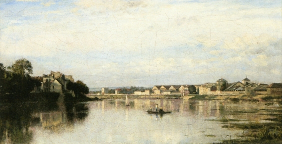 The Seine at l'Ile Saint-Denis by Stanislas Lepine