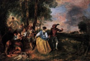 The Shepherds by Antoine Watteau - hand-painted oil reproduction