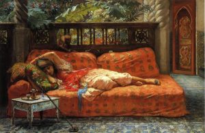 The Siesta by Frederick Arthur Bridgeman - hand-painted oil reproduction