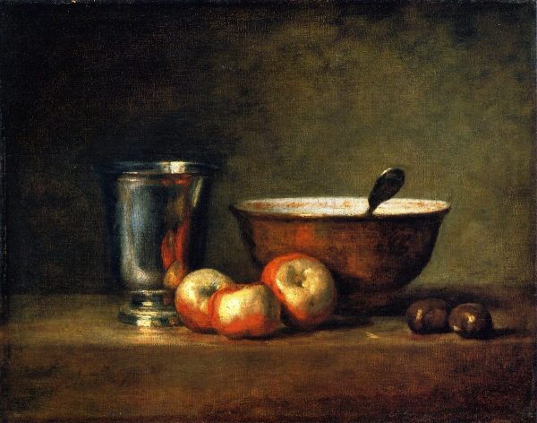 The Silver Goblet and Knife by Jean-Baptiste-Simeon Chardin