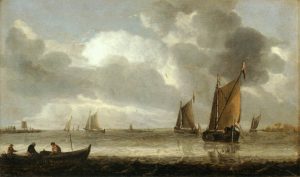 The Silver Seascape by Abraham van Beyeren - hand-painted oil reproduction