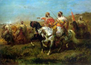 The Skirmish by Adolf Schreyer - hand-painted oil reproduction