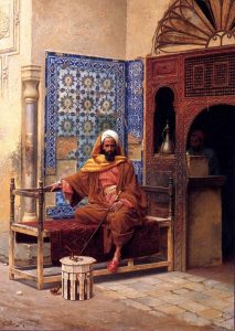 The Smoker by Ludwig Deutsch - hand-painted oil reproduction