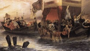 The State Barge of Cardinal Richelieu on the Rhone by Paul Delaroche - hand-painted oil reproduction