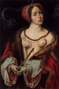 The Suicide of Lucretia by Joos van Cleve - hand-painted oil reproduction