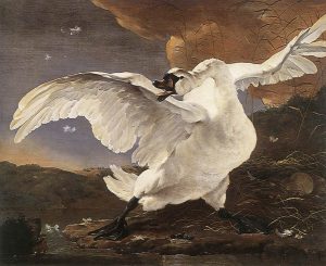 The Threatened Swan by Jan Asselyn - hand-painted oil reproduction