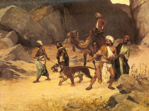 The Tiger Hunt by Rudolf Ernst - hand-painted oil reproduction