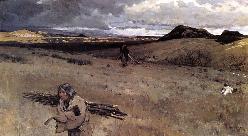 The Toilers of the Plains by Henry Farny - hand-painted oil reproduction