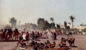 The Traders by Alberto Pasini - hand-painted oil reproduction