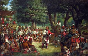The Trial of Red Jacket by John Mix Stanley - hand-painted oil reproduction