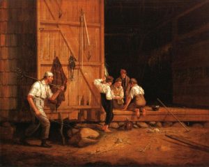 The Truant Gamblers by William Sidney Mount - hand-painted oil reproduction