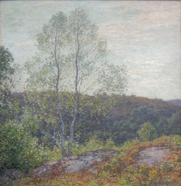 The Twin Birches by Willard Metcalf