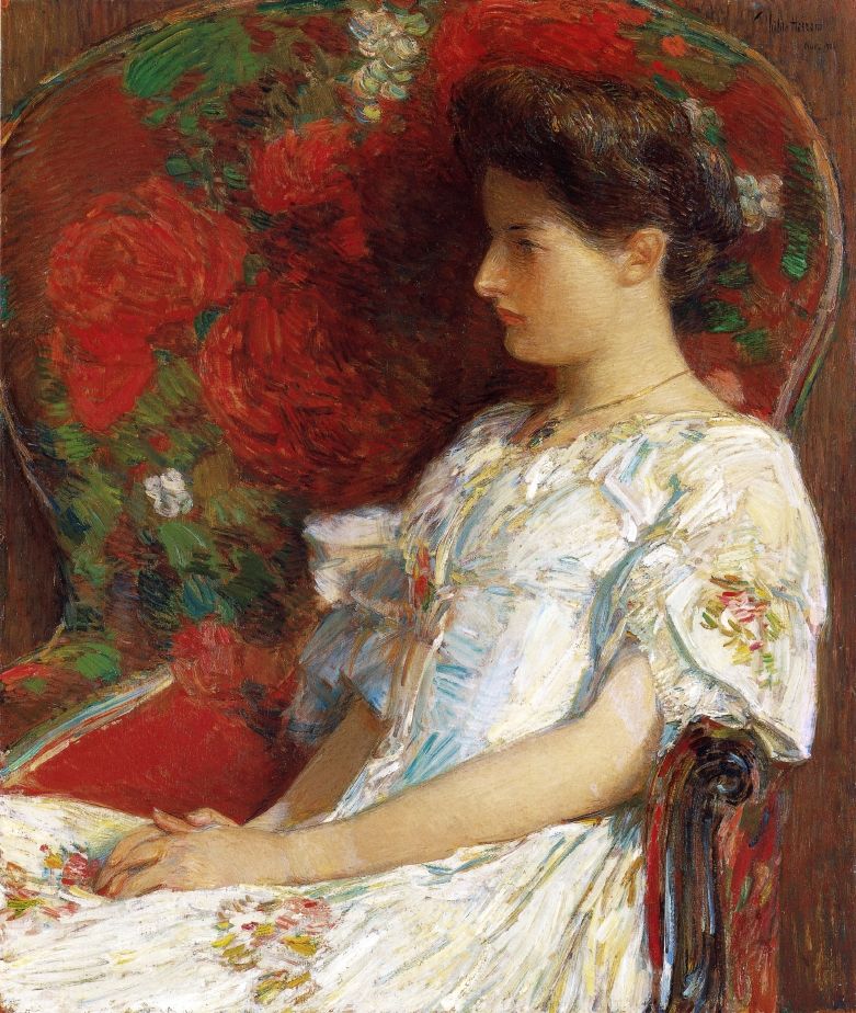 The Victorian Chair by Frederick Childe Hassam